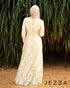 Brocade Long Sleeve Round Neck Dress 62222